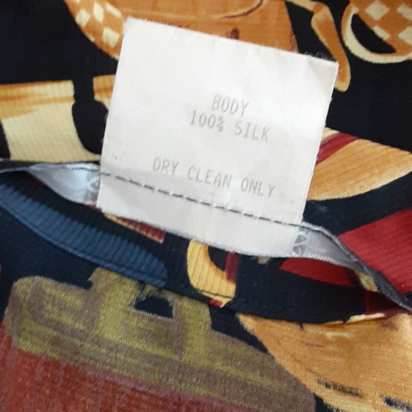 Designer  Silk "suitcase" blouse shirt top - M - Picture 7 of 7